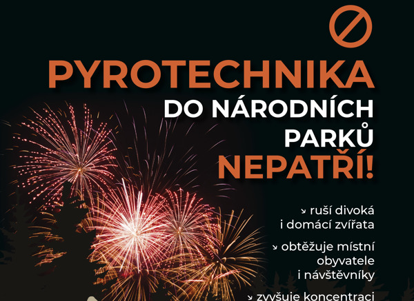 A4 plakát: Pyrotechnika do národních parků nepatří!