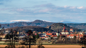 Pohled na Krkonoše od Jičína, foto: Pavla Bičíková
