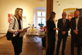 Historička Pavla Plachá při zahájení výstavy Příběh mého otce.  Foto Jakub Kašpar