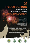 A4 plakát: Pyrotechnik hat in den Nationalparks nichts zu zuchen!